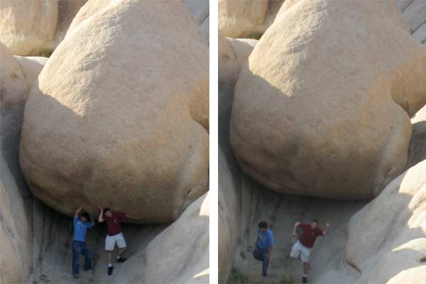 Holding up Rock