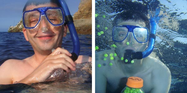 Matthew snorkeling