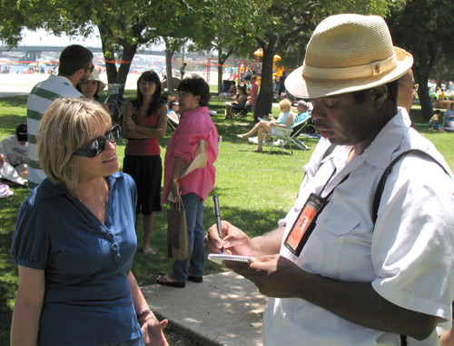 Diane with Reporter