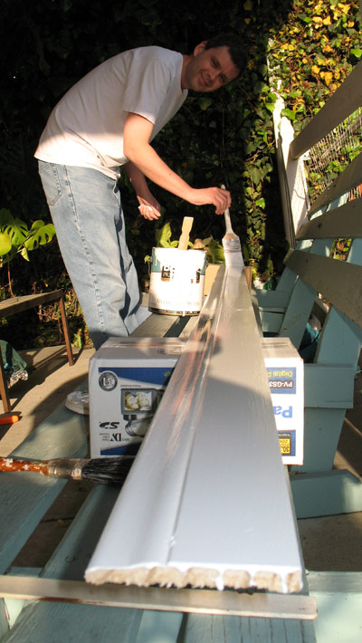 matthew painting baseboards