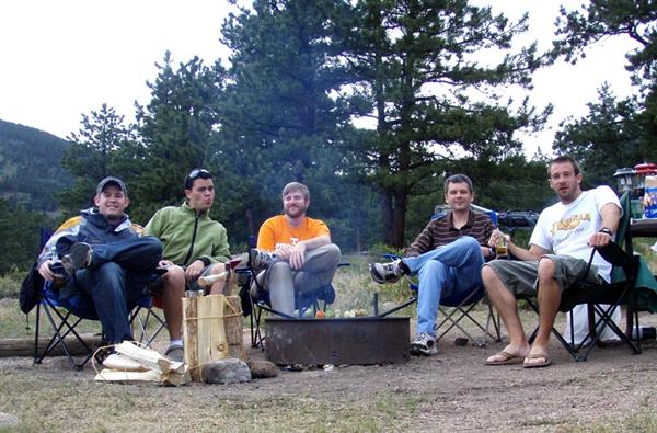 group at campsite